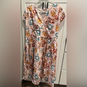 Oblong Box Shop Pink Snake print dress XXL